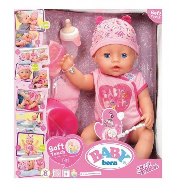 BABY DOLL BORN GENTLE SKIN-BLUE EYES WITH ACCESSORIES-product-thumbnail