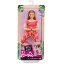 BARBIE DOLL NEW COUNTLESS MOVES BROWN HAIR/RED CLOTHES