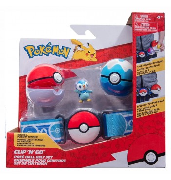 POKEMON CLIP N GO POKE BALL WITH W12 PIPLUP BELT-product-thumbnail