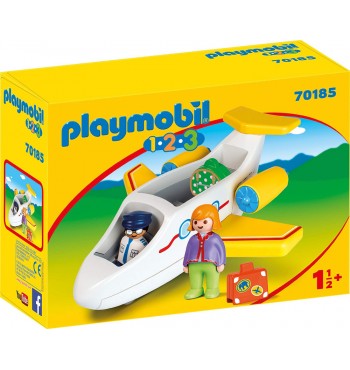 PLAYMOBIL 1-2-3 AIRCRAFT WITH PASSENGER-product-thumbnail